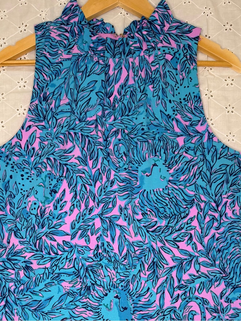 Lilly Pulitzer Adalina Ruffle Romper You Grow Girl Bermuda Blue Size 8